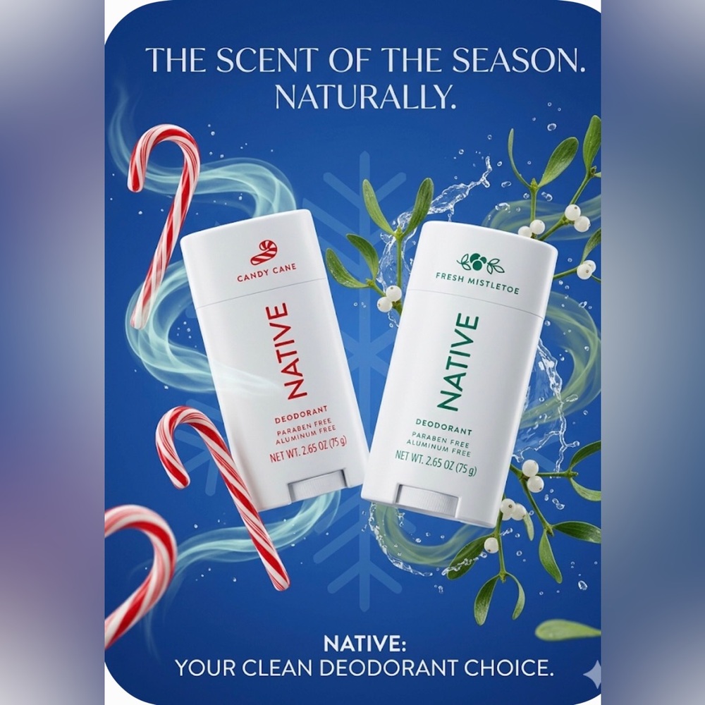 Native Deodorant Duo - Candy Cane Red & Fresh Mistletoe Green